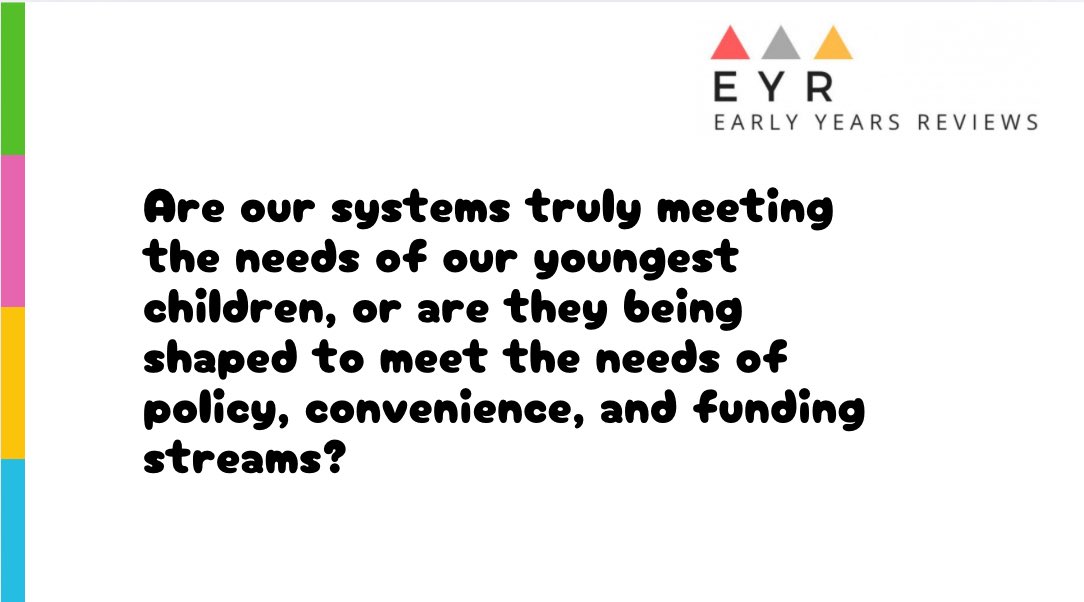 AaronTeamEC's tweet image. Are our systems truly meeting the needs of our youngest children, or are they shaped by policy, convenience & funding?
Where is the child in all this?
They need love.
They need play.
They need people who understand children, not data.
#WhereIsTheChild #EarlyYears #PlayMatters