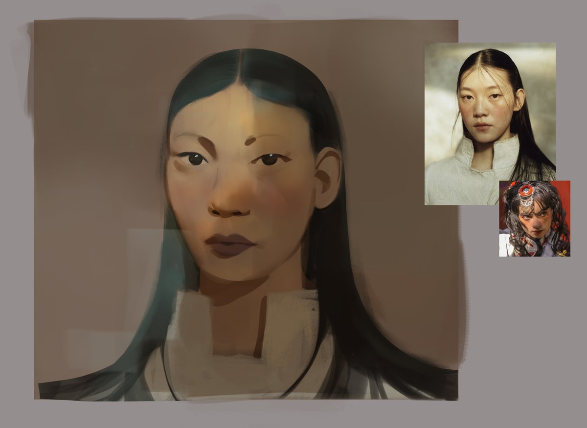 mahonsunto's tweet image. a couple of demos for the portrait section of my class @UnderpaintAcad ! super fun. link in bio if you want to join in