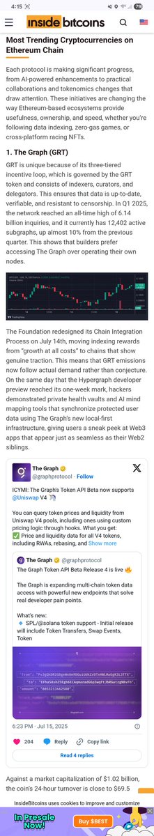 Alpha_Infinity1's tweet photo. #TheGRAPH $GRT is most trending #Crypto on #Ethereum
Chain. #GRT Reached over 1,205 #KNOWLEDGE #SUBGRAPHS, 10% QoQ growth. DEVELOPERS ARE PREFERRING GRT SUBGRAPHS PROTOCOL FOR DEVELOPMENT ACTIVITY.
#AllStarGames2025 #codegeel
#capital #fanart #genzie #TayNew
#WEURO2025 #hodl https://t.co/Ham9ugEnsZ