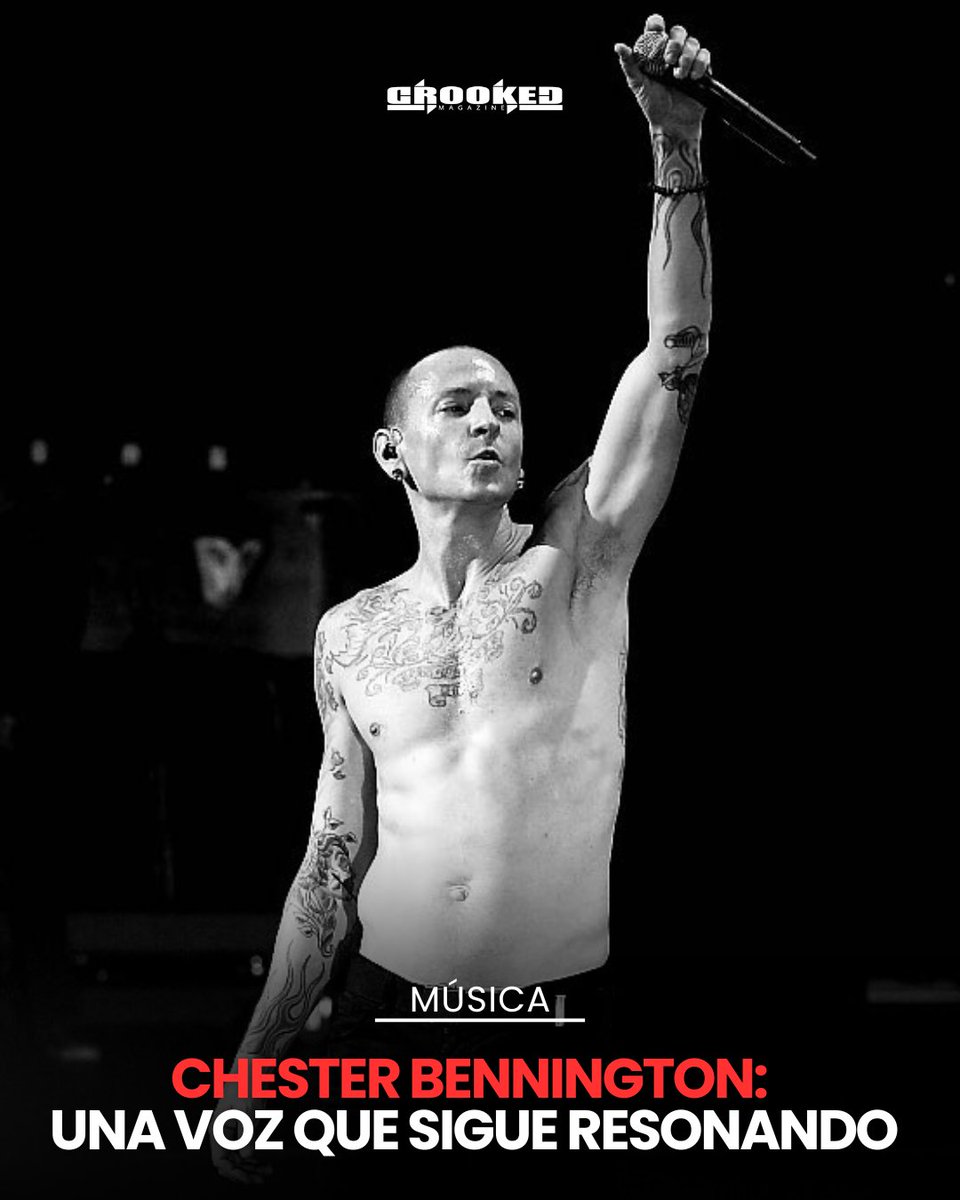CrookedMagazine's tweet image. Hoy se cumplen años desde que perdimos a #ChesterBennington de #LinkinPark, una voz que resonó en millones de corazones. Su música fue refugio para muchos, un grito de esperanza para aquellos que se sentían perdidos. Su legado sigue vivo, inspirando a generaciones futuras
