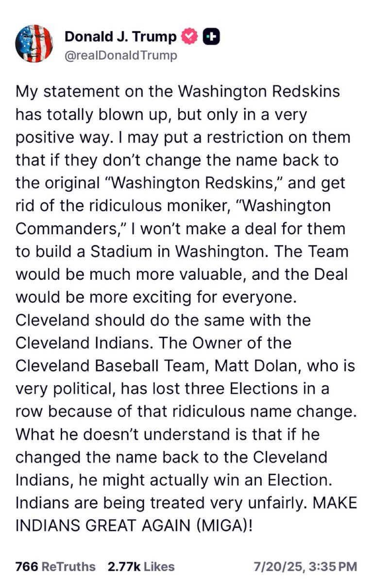 FanRedskins21's tweet image. I love you Mr president @realDonaldTrump
I’m sure you been reading my tweets.
I take yall we were getting our Redskins back.
Redskins means culture, passion and family.
Redskins fans love native Americans and native Americans love Redskins
HTTR
#ForOurName