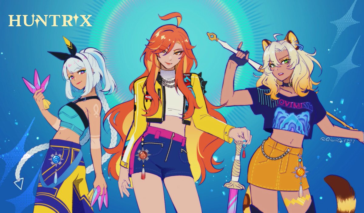 ik I'm late to the party, but here's #KPOPDEMONHUNTERS x #GenshinImpact crossover