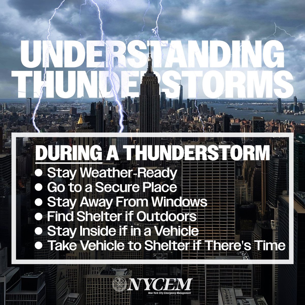nycemergencymgt's tweet image. Severe Thunderstorm Outlook: NYC is under a slight risk for severe storms this evening. The main threat is damaging wind gusts of 58 mph or higher, with a low probability of gusts reaching 70 mph. The National Weather Service and Storm Prediction Center may issue a watch shortly.…