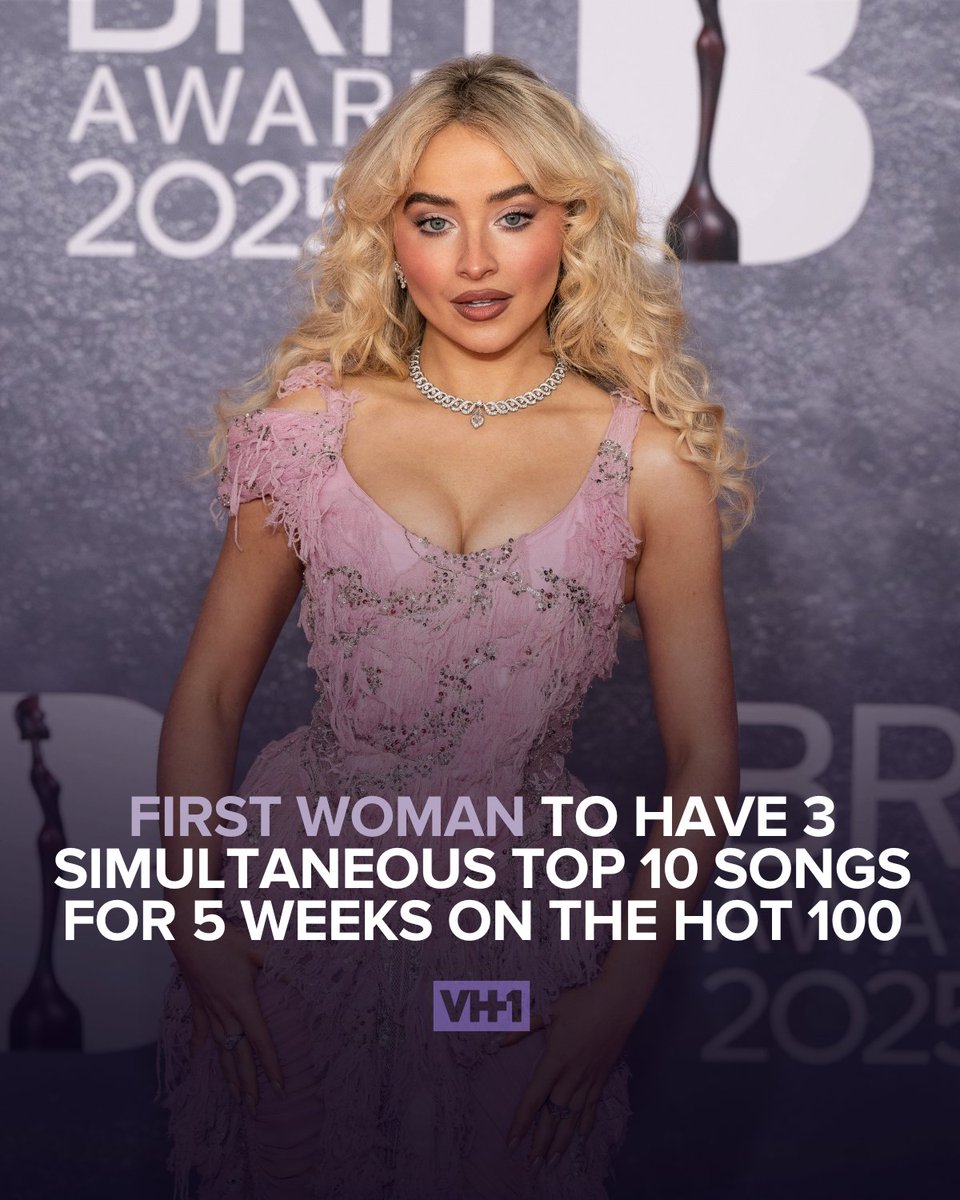 VH1's tweet image. Sabrina Carpenter is redefining what it means to be a modern entertainer. ✨
Rising from her Disney roots, she’s evolved into a powerhouse vocalist, songwriter, and performer whose artistry transcends genres and generations. With multiple Grammy wins, a groundbreaking presence…