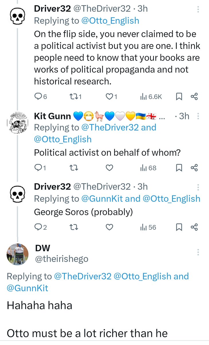 Otto_English's tweet image. Well this is fun.
Apparently my books are funded by George Soros (probably)