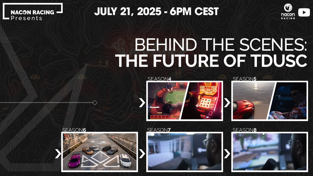 NaconRacing's tweet image. 📢 Tomorrow, we showcase to the world our next steps over the next 12 months to bring the Test Drive Unlimited franchise passion back into the hearts of many!
See you on July 21 @ 6pm CEST for the event linked below!
youtu.be/K88Nrddj4fw