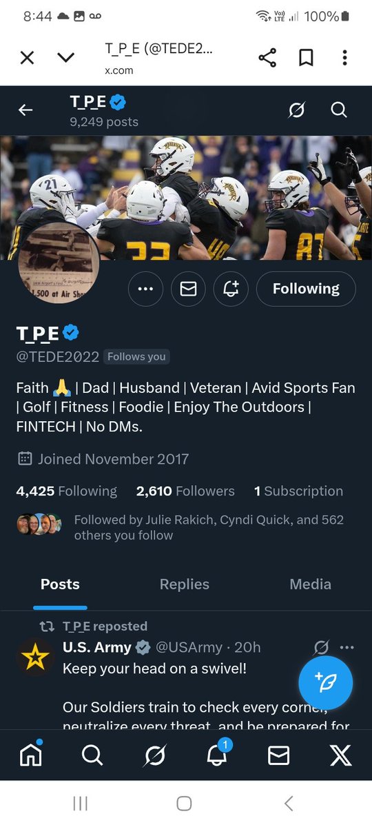 Who's got a follow for a veteran <a href="/TEDE2022/">T_P_E</a> 💪🫶👊💥💯