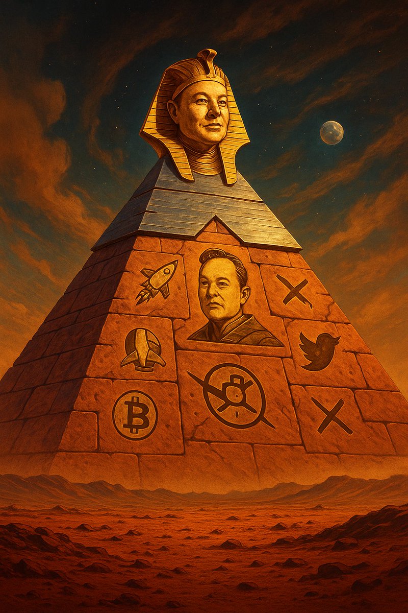 BruceEssar's tweet image. ''I got a vision from a satellite beam,
Woke up floatin’ in a billionaire’s dream.
Left the Earth like a ghost in flame,
Martian dust don’t remember your name.
Pyramid built on your crypto gold,
But the silence here’s a thousand-fold.
He tweets in stone with a solar pen,
Starts a…