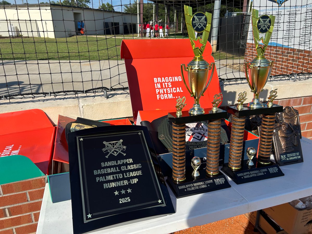 Sandlapbaseball's tweet image. A huge THANK YOU to American Trophy Company for providing the amazing trophies for our league! Your support means a lot to our players, and your craftsmanship made each award feel truly special. We appreciate your dedication to recognizing excellence on and off the field! 🙌⚾…