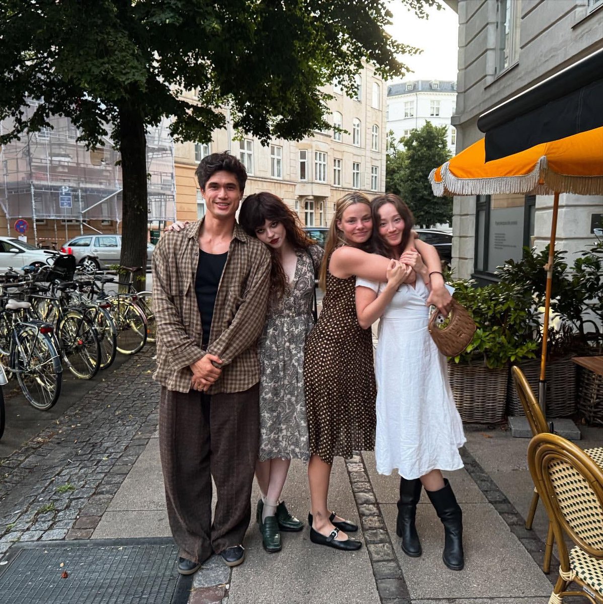 ArchiveSoapy's tweet image. Sophie Thatcher, Charles Melton, Kristine Froseth and Havana Rose Liu in Denmark.