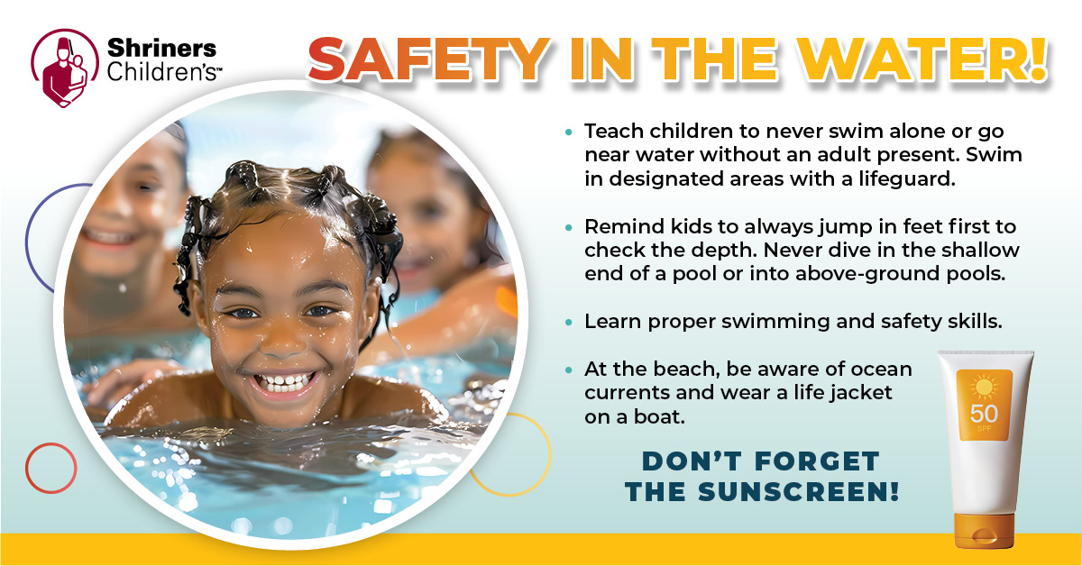 shrinershosp's tweet image. Be safer in the water this summer with these safety tips!