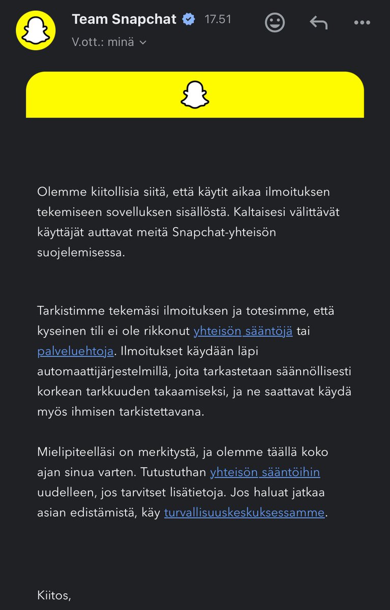 On tää yks vitsi. Ilmoitin snäppikäyttäjän joka myy huumeita Lahessa. Ei jaksa ilmiantaa…