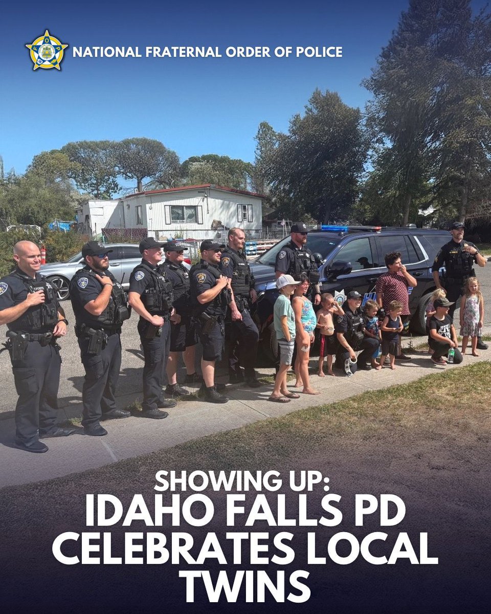 Sometimes, a little kindness goes a long way. When officers from Idaho Falls PD saw that 3-year-old twins were feeling down about a quiet birthday party, they knew they had to do something.

Around a dozen officers from IFPD and BCSO showed up to sing happy birthday and turn
