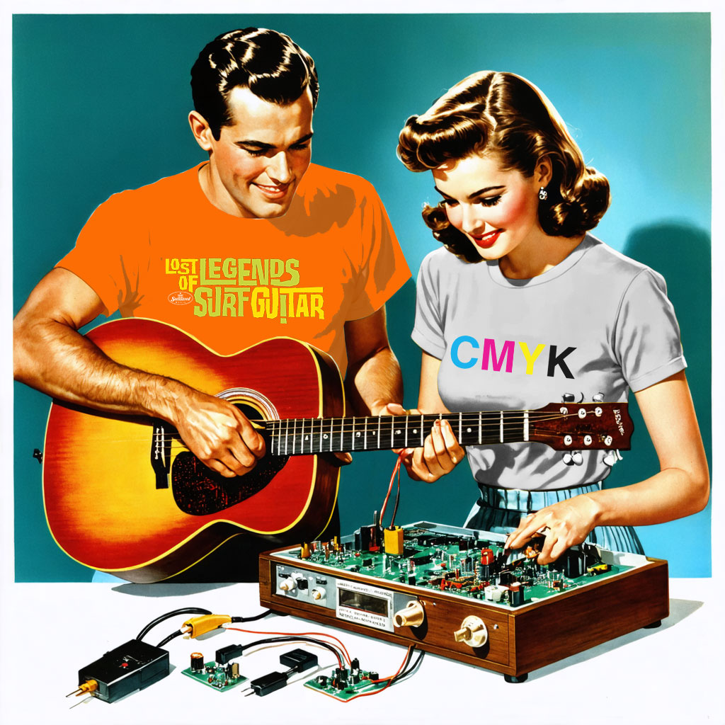 Check out our Printify T-Shirt Store! 🏄‍♂️ New shirts just added, including a tribute to the Lost Legends Of Surf Guitar series! Plus, a fun CMYK logo shirt for art lovers. Check it out here: sundazed-music-llc.printify.me