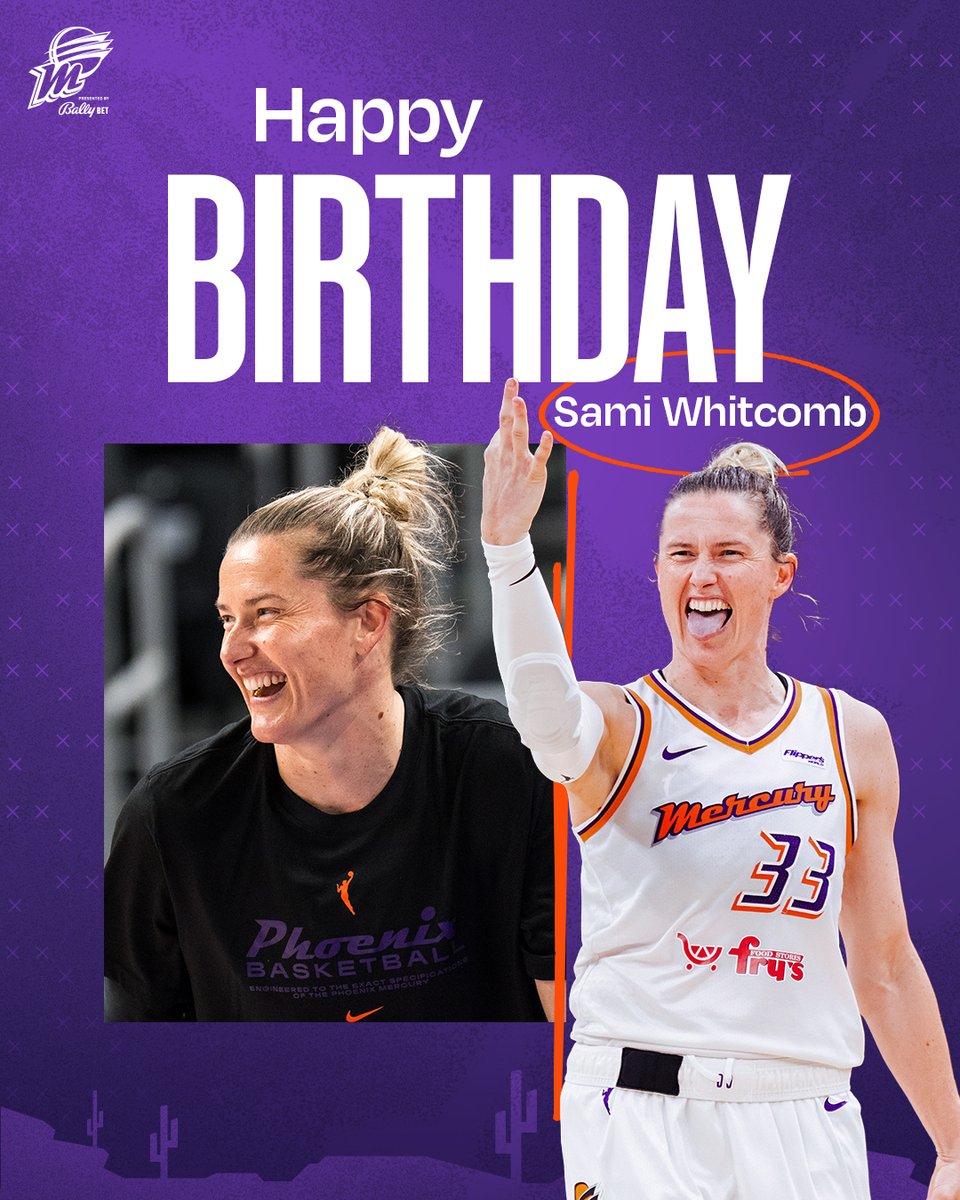 PhoenixMercury's tweet image. Big shots. Big heart. Big birthday energy! Happy Birthday, Sami! 💜🎉
