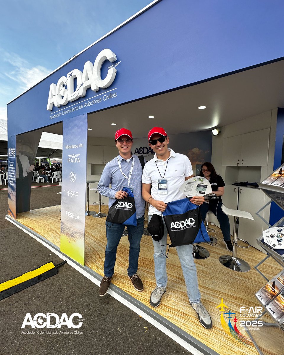 ACDAC (@acdac1) on Twitter photo Gracias a todos los que se acercaron a conversar, compartir y fortalecer la aviación civil colombiana. Esto apenas comienza. 🛫
📲 315 311 6382
✈️ acdac.org
📩 acdac@acdac.org
#ACDACAvanzandoJuntos #ACDAC #FAIRColombia2025 #PilotosDeColombia #SeguridadAérea Gracias a todos los que se acercaron a conversar, compartir y fortalecer la aviación civil colombiana. Esto apenas comienza. 🛫
📲 315 311 6382
✈️ acdac.org
📩 acdac@acdac.org
#ACDACAvanzandoJuntos #ACDAC #FAIRColombia2025 #PilotosDeColombia #SeguridadAérea