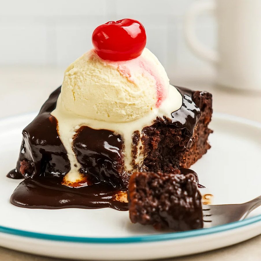 Hot Fudge Brownie Sundaes 🍫🍨 (Decadent, Gooey, Unforgettable)

For the Brownies:

¾ cup salted butter

¼ cup canola or vegetable oil

4 oz milk chocolate, chopped

4 oz dark chocolate, chopped

3 tbsp unsweetened cocoa powder

2 cups granulated sugar

4 eggs

1½ tsp vanilla
