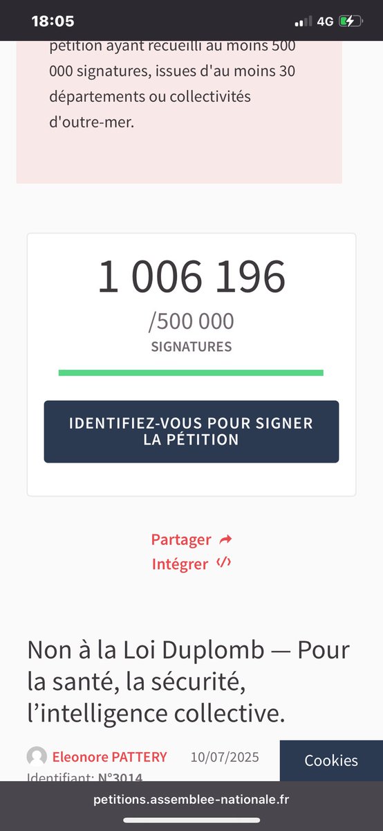 Déjà 1 million….
Et ça ne va pas s’arrêter 

Non à la loi Duplomb !