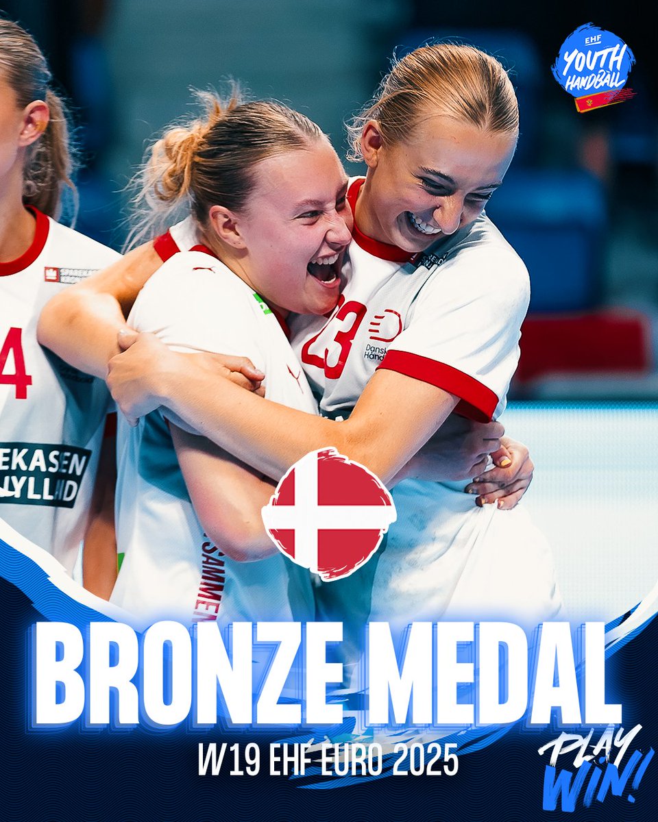 𝗗𝗘𝗡𝗠𝗔𝗥𝗞 𝗧𝗔𝗞𝗘 𝗧𝗛𝗘 🥉 𝗠𝗘𝗗𝗔𝗟! 🇩🇰 beat 🇦🇹 14-38 and complete the W19 #ehfeuro2025 podium! 🙌 #handball #håndbold #followthefuture