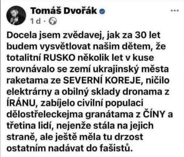 Tomáše Dvořáka je možno sledovat na FB a jeho reporty z Ukrajiny na dnesnaukrajine.cz ⬇️