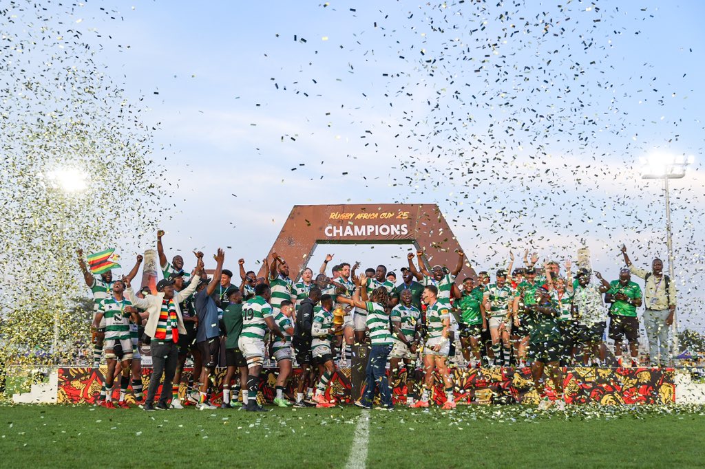 mandelastadium's tweet image. What a tournament it has been! Thank you to all the fans, teams, and organizers who made it special. Congratulations to Zimbabwe โ worthy champions of the Rugby Africa Cup 2025! ๐๐ฟ๐ผ
#RACUG25
๐ธ @RugbyAfrique