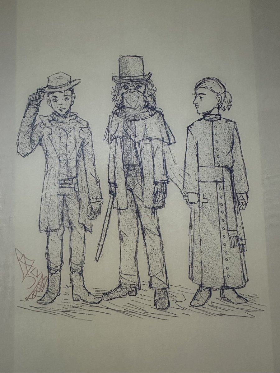 GlitchyMajora's tweet image. I asked my friends a few weeks ago of which new blood main character they would be. This is what I got. found out I am the tallest in that friend group. I kinda think it’s funny that my atheist friend picked John.😂 I did not color in.
#faiththeunholytrinity #gloomwood #bloodwest