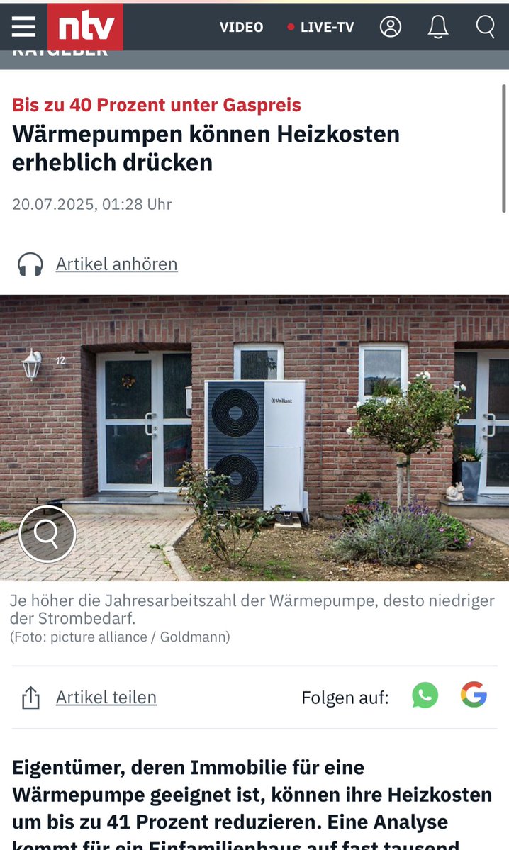 katdro's tweet image. Angesichts solcher Fakten erscheint die öffentliche Debatte der letzten zwei Jahre zum Thema Wärmepumpe noch absurder.
Wer sich für eine neue Gasheizung entschieden hat, hat sich in vielen Fällen für eine Kostenfalle entschieden.
Freuen wird sich die fossile Gas-Lobby