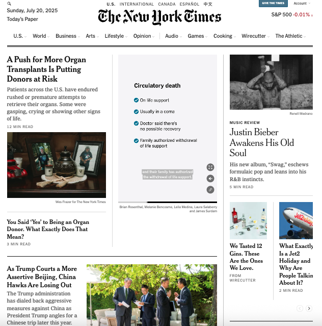 JoeDanMedia's tweet photo. In a massive surprise to no one---
Not ONE front page mention of Tulsi Gabbard's BOMBSHELL that busts #TeamObama in either the @nytimes or the #WashingtonPost