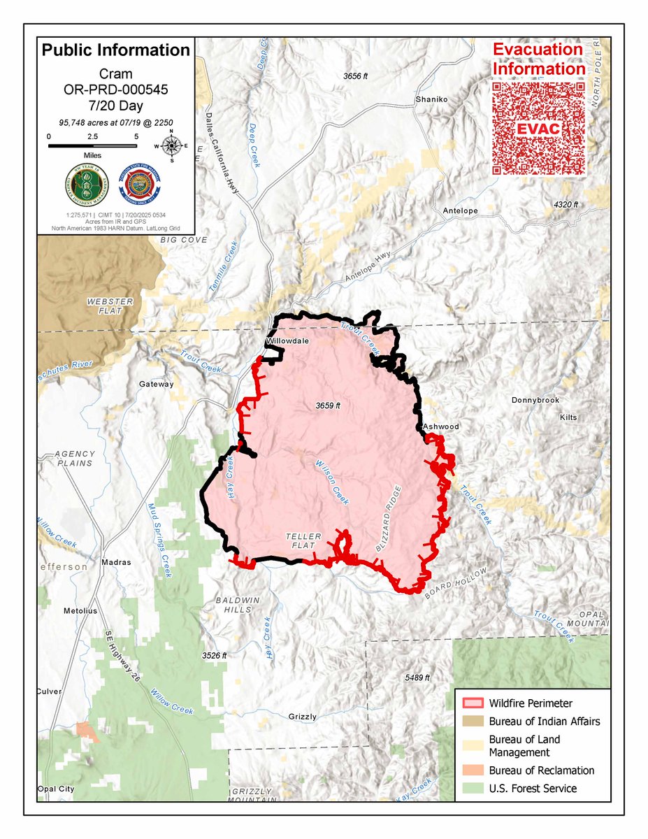 CentralORFire's tweet image. #CramFire Morning Update for July 20 is posted on Inciweb at inciweb.wildfire.gov/incident-publi…