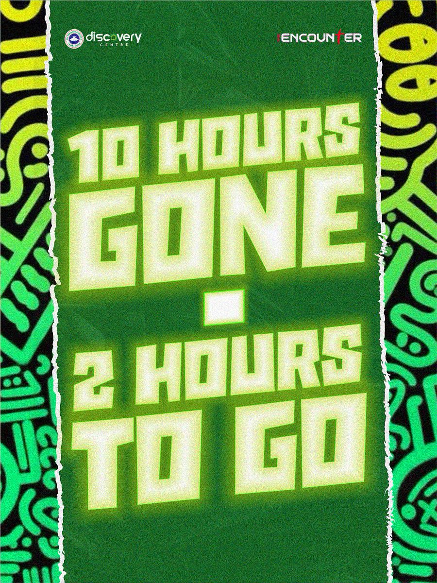 RCCGDC's tweet photo. Better is the end of a thing than the beginning thereof!
10hours gone, 2hours to go!
Make the last 2hours count!
He reserves the best for the last
#2hourstogo
#TheEncounter2025
#RCCGDC https://t.co/Fci4JWHn8M