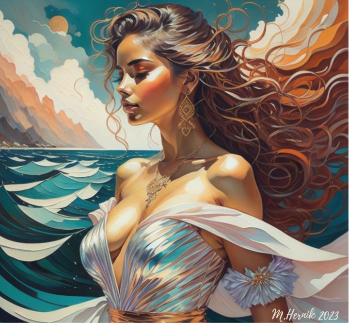 Magicdashworkss's tweet image. Art of the Day: "Whispers of the Ocean by M. Hernik". Buy at: ArtPal.com/magicdash?i=15…