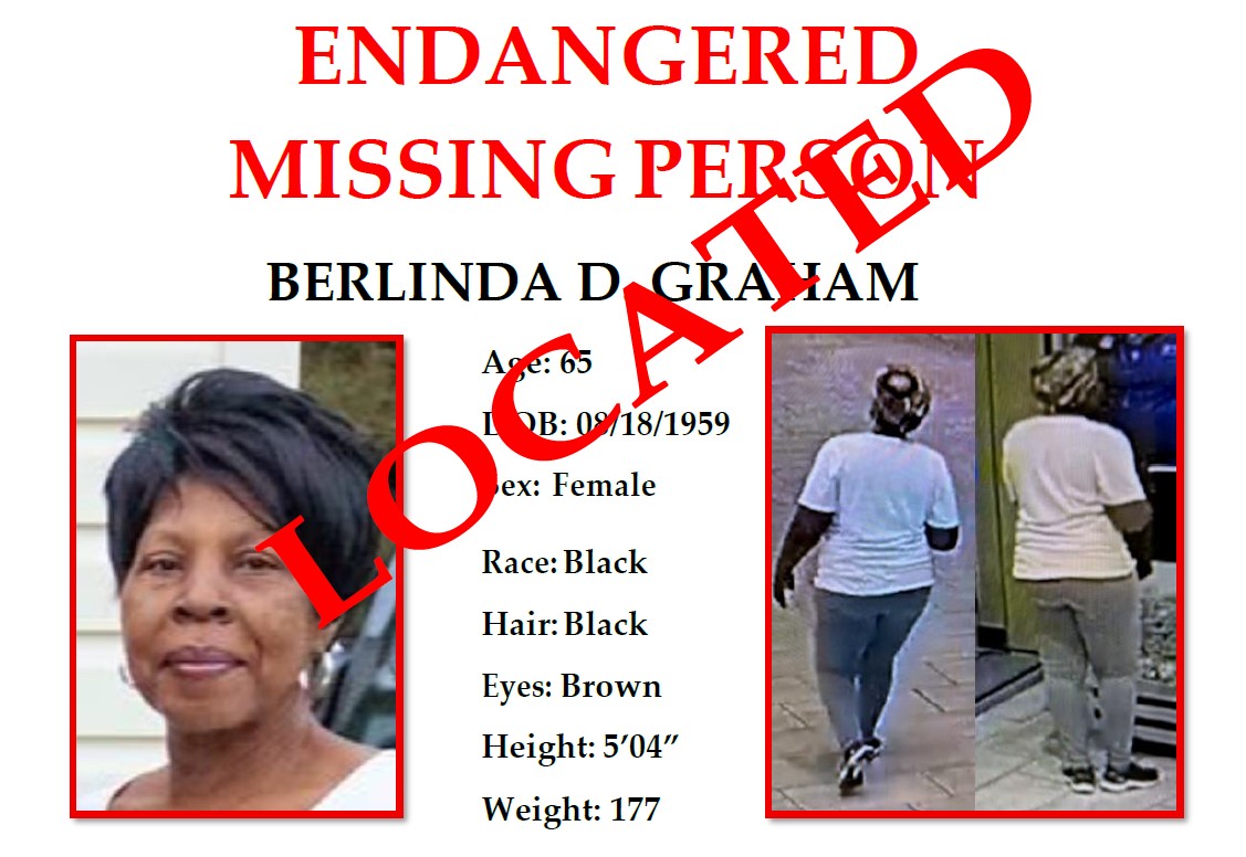 OrangeCoSheriff's tweet image. UPDATE: Ms. Berlinda was located in GOOD HEALTH today. Thank you to everyone who shared our post.