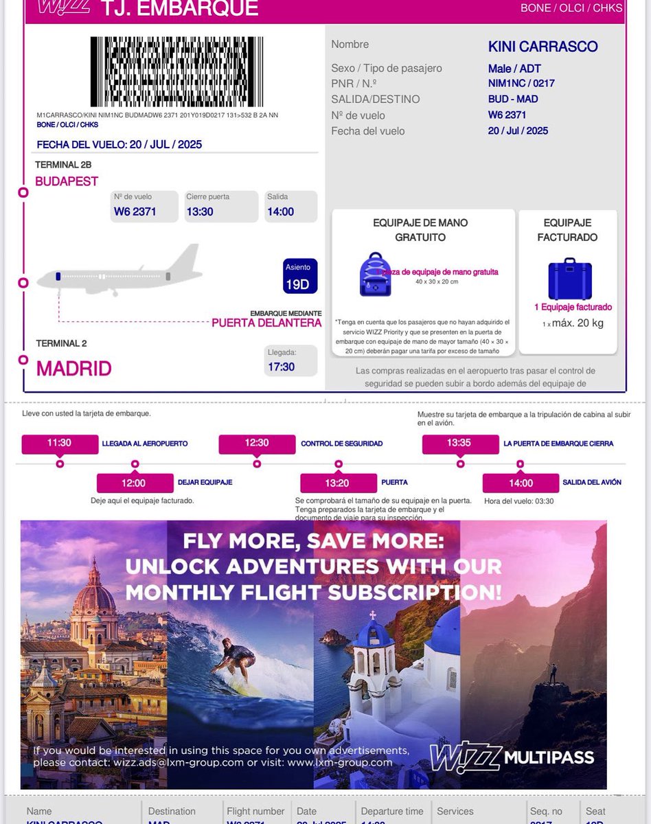 Todavía nos falta mucho para llegar a la inclusión, me cambian de mi asiento en salida de emergencia, porque,supuestamente, no estoy capacitado para ir en ese asiento,que es mucho más amplio.

#inclusion

<a href="/wizzair/">Wizz Air</a>