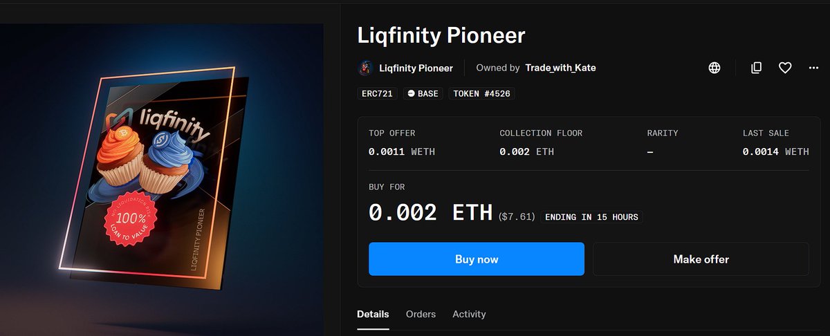 Introducing the ✨Liqfinity Pioneer NFT✨
Total Supply: 4,778 only
This isn’t just a display item or a collectible 
the <a href="/liqfinity/">Liqfinity</a>  Pioneer NFT comes with real utility, especially when mainnet launches
and I will tell you a little about it and my personal views on this NFT ⏬