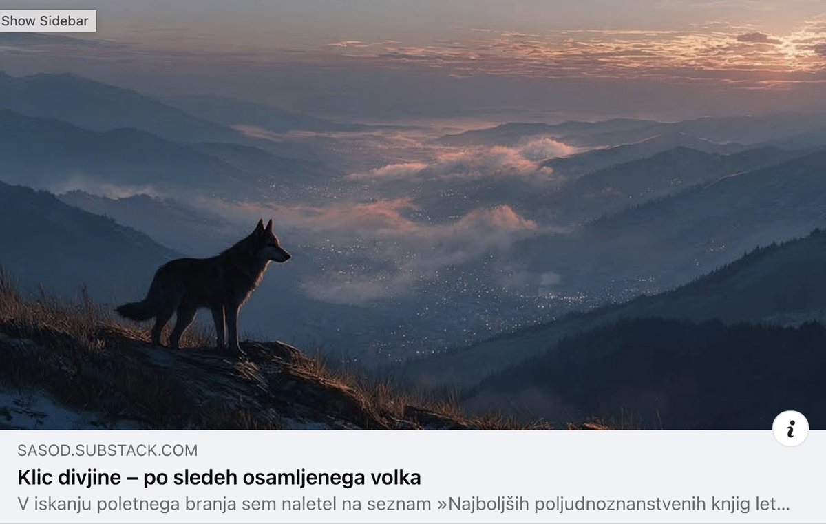 SasoDolenc's tweet image. V iskanju poletnega branja sem naletel na seznam »Najboljših poljudnoznanstvenih knjig leta 2025«, ki ga je objavil New Scientist. Na vrhu je izstopala knjiga Lone Wolf britanskega pisca Adama Weymoutha, ki so jo priporočali zaradi izrazite pripovedne moči in občutka za naravo.…