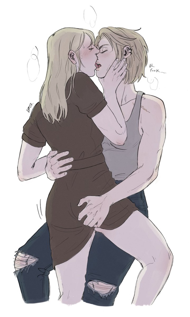 DMSR__'s tweet photo. my player character with tabitha from scarlet hollow. the game doesn't let u romance her (bc she's ur cousin 🙄) but i won't let that stop me https://t.co/CvGkaYDlpt