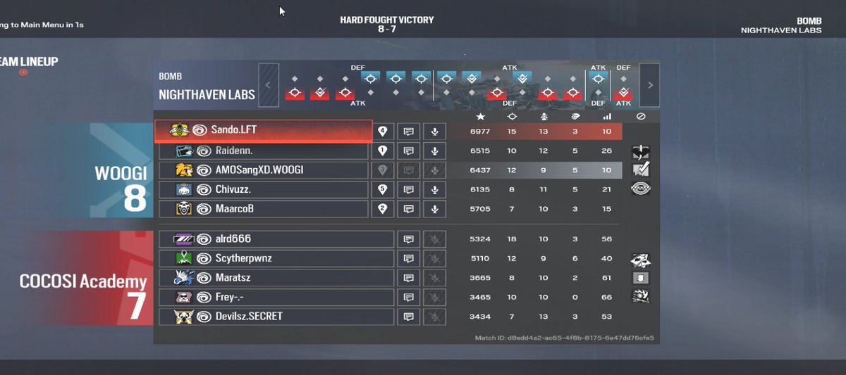 Win 8-7 vs Dyavoli