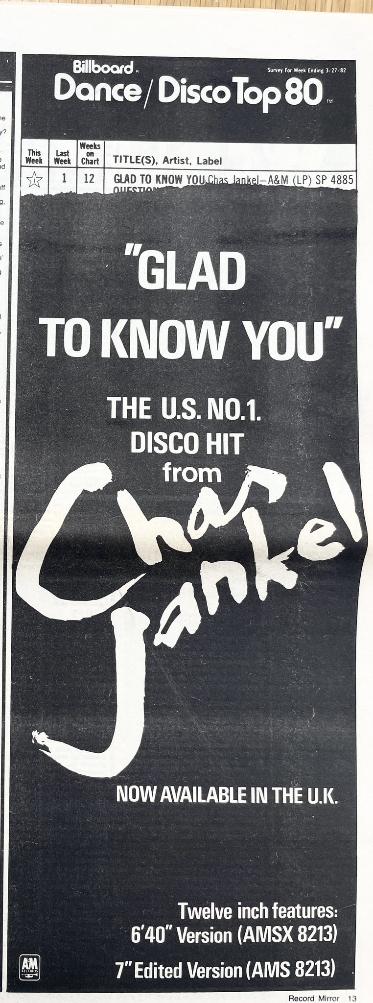 週刊誌 Jam NME 1980s on X: 