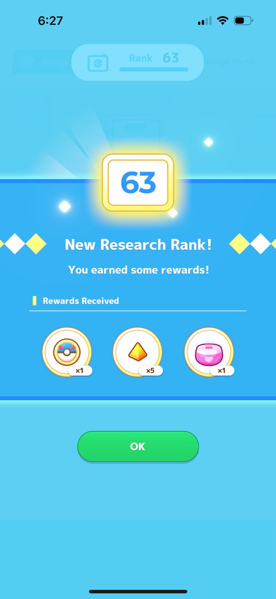 chickenchaser89's tweet image. For #PokemonSleep2nd anniversary day 7, I got a super cute Kangaskhan sleep style and hit level 63. Let’s go.