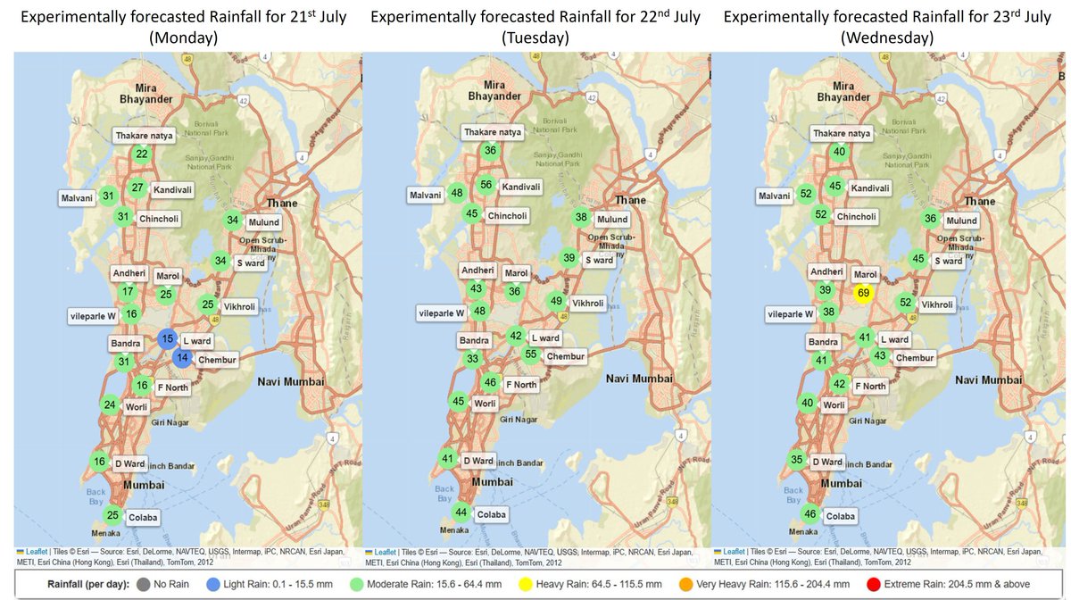 ClimateIITB's tweet image. 🌧️MODERATE rainfall is expected in Mumbai tomorrow and the day after.
Watch this space for rainfall forecasts for Mumbai (experimental) by @ClimateIITB, supported by @HDFCERGOGIC.
🗣️ Please retweet, help spread the word about our daily rainfall updates for Mumbai!
#MumbaiRains