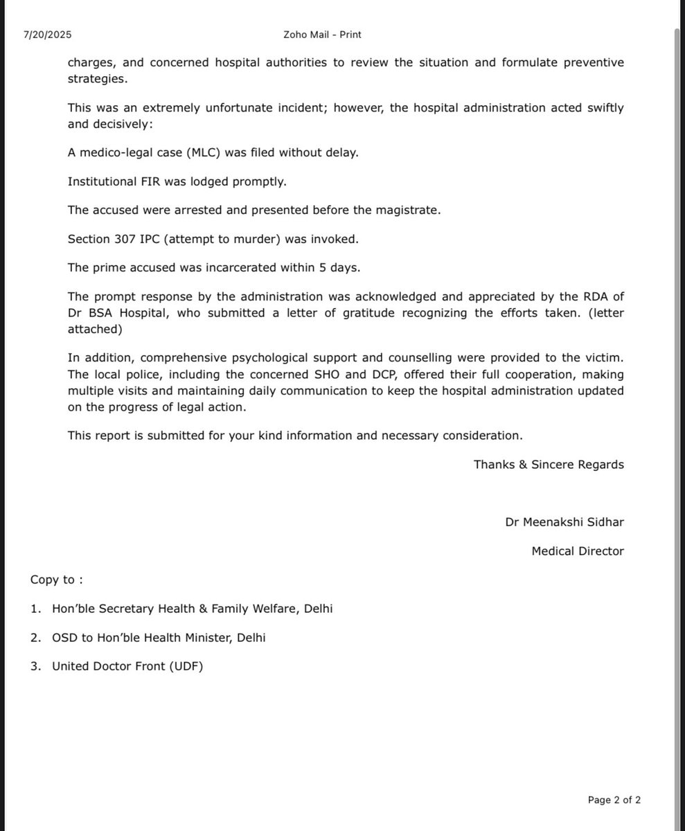 UNITED DOCTORS FRONT (UDF) (@udf_bharat) on Twitter photo When we unite, they’re forced to listen. 💪📢
UDF took a stand and the system responded.
Institutional FIR, arrests, terminations, and security reforms, all because we raised our voice together.
#DoctorsUnity #UnitedDoctorsFront #UDF
<a href="/drlakshyamittal/">DR.LAKSHYA MITTAL</a> @amitvyas11123 <a href="/JPNadda/">Jagat Prakash Nadda</a> When we unite, they’re forced to listen. 💪📢
UDF took a stand and the system responded.
Institutional FIR, arrests, terminations, and security reforms, all because we raised our voice together.
#DoctorsUnity #UnitedDoctorsFront #UDF
<a href="/drlakshyamittal/">DR.LAKSHYA MITTAL</a> @amitvyas11123 <a href="/JPNadda/">Jagat Prakash Nadda</a>