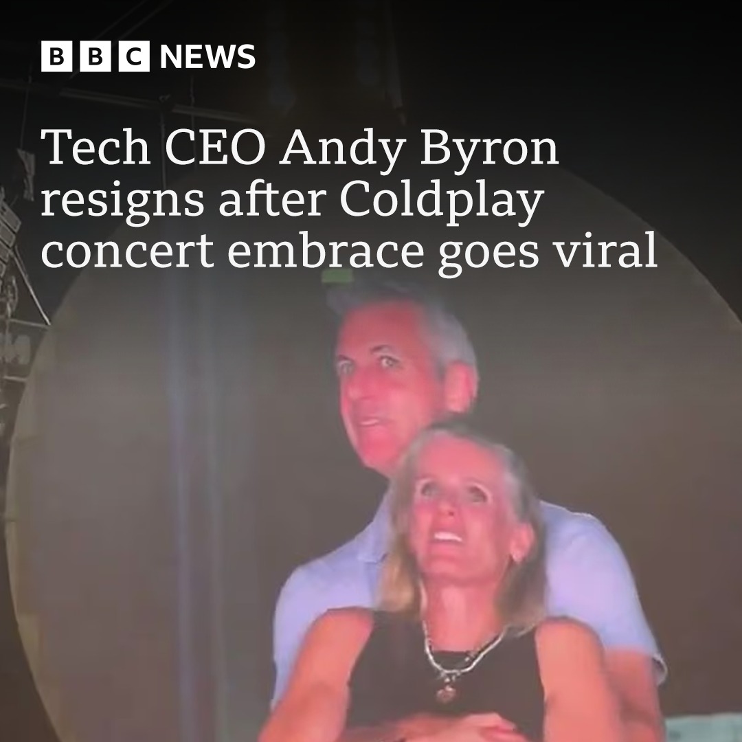 The CEO of Astronomer has quit after he was apparently caught on a big screen at a Coldplay concert embracing a female co-worker