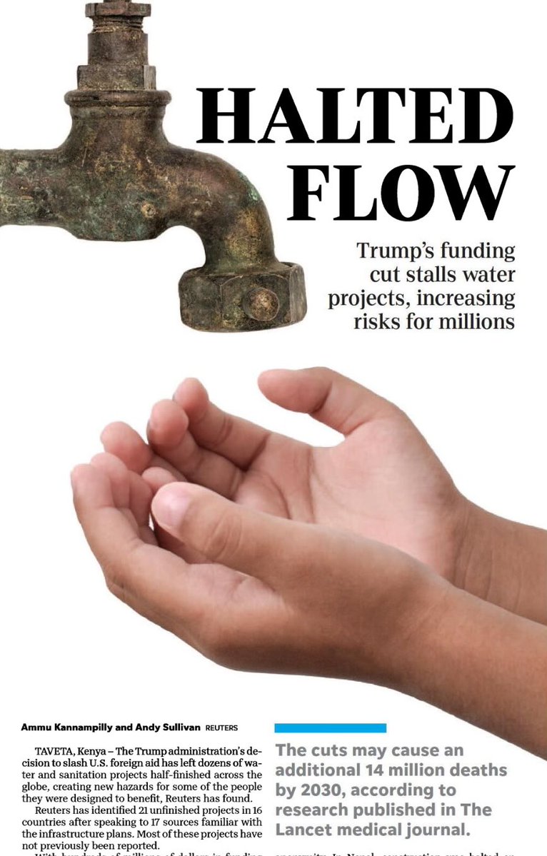 genaughton57's tweet image. “The cuts may cause an additional 14 million deaths by 2030, according to research published in The Lancet medical journal.”
A) Bullshit
B) Aren’t these the same people worried about overpopulation?
C) I voted for this