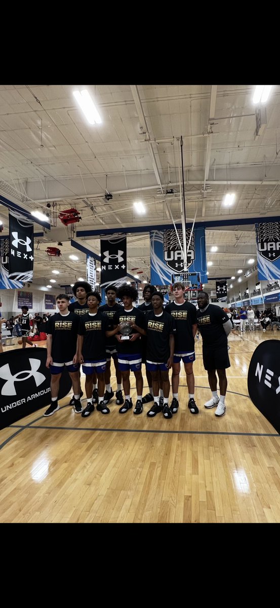 Erik Whaley (@coache_wccs) on Twitter photo Top Shot 15s defeats undefeated Be Someone Elite 84-62 to win the UA Rise Championship
<a href="/TopShotBB/">Top Shot Basketball</a> <a href="/RiseCircuit/">UA Rise Circuit</a>
5โ11 G <a href="/BMTrey11/">Bobby Montgomery III</a> - 25pts 3ast
6โ2 G <a href="/mackjord5/">Mack Jordan</a> - 24pts
5โ11 G <a href="/jaylen_byers03/">Jaylen Byers</a> - 17pts
6โ4 F <a href="/FleetPayne/">Fleet Payne</a> - 9pts
6โ3 G <a href="/RuckerJamison_4/">Rucker Jamison</a> - 6pts Top Shot 15s defeats undefeated Be Someone Elite 84-62 to win the UA Rise Championship
<a href="/TopShotBB/">Top Shot Basketball</a> <a href="/RiseCircuit/">UA Rise Circuit</a>
5โ11 G <a href="/BMTrey11/">Bobby Montgomery III</a> - 25pts 3ast
6โ2 G <a href="/mackjord5/">Mack Jordan</a> - 24pts
5โ11 G <a href="/jaylen_byers03/">Jaylen Byers</a> - 17pts
6โ4 F <a href="/FleetPayne/">Fleet Payne</a> - 9pts
6โ3 G <a href="/RuckerJamison_4/">Rucker Jamison</a> - 6pts
