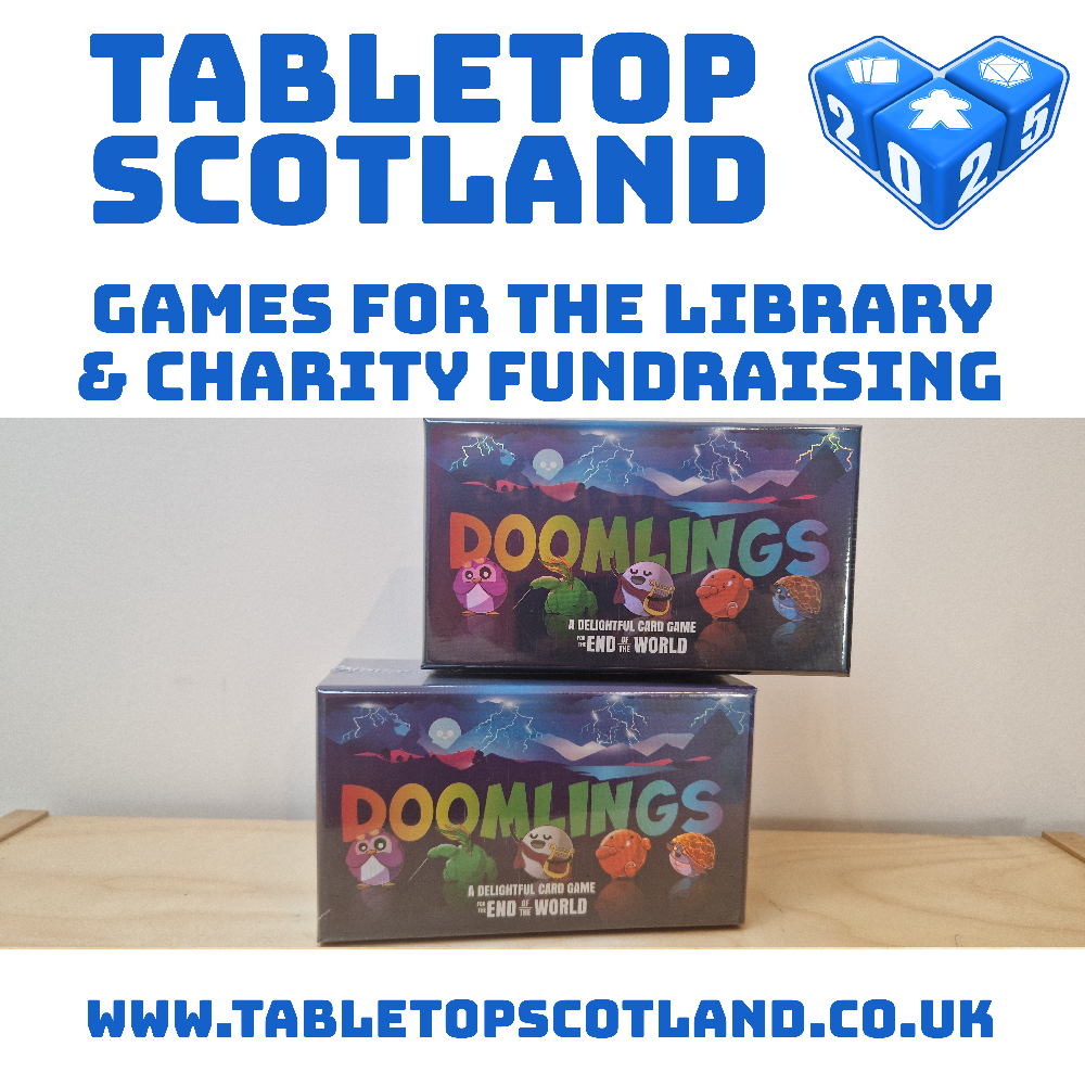 Charity &amp; Play Spotlight: Every year we receive donations from publishers, for our Games Library and Charity Fundraising.
Thanks to Doomlings for sending these fantastic games.
Link in bio.
#TTS2025 #BoardGames #GamesLibrary #CharityFundraising