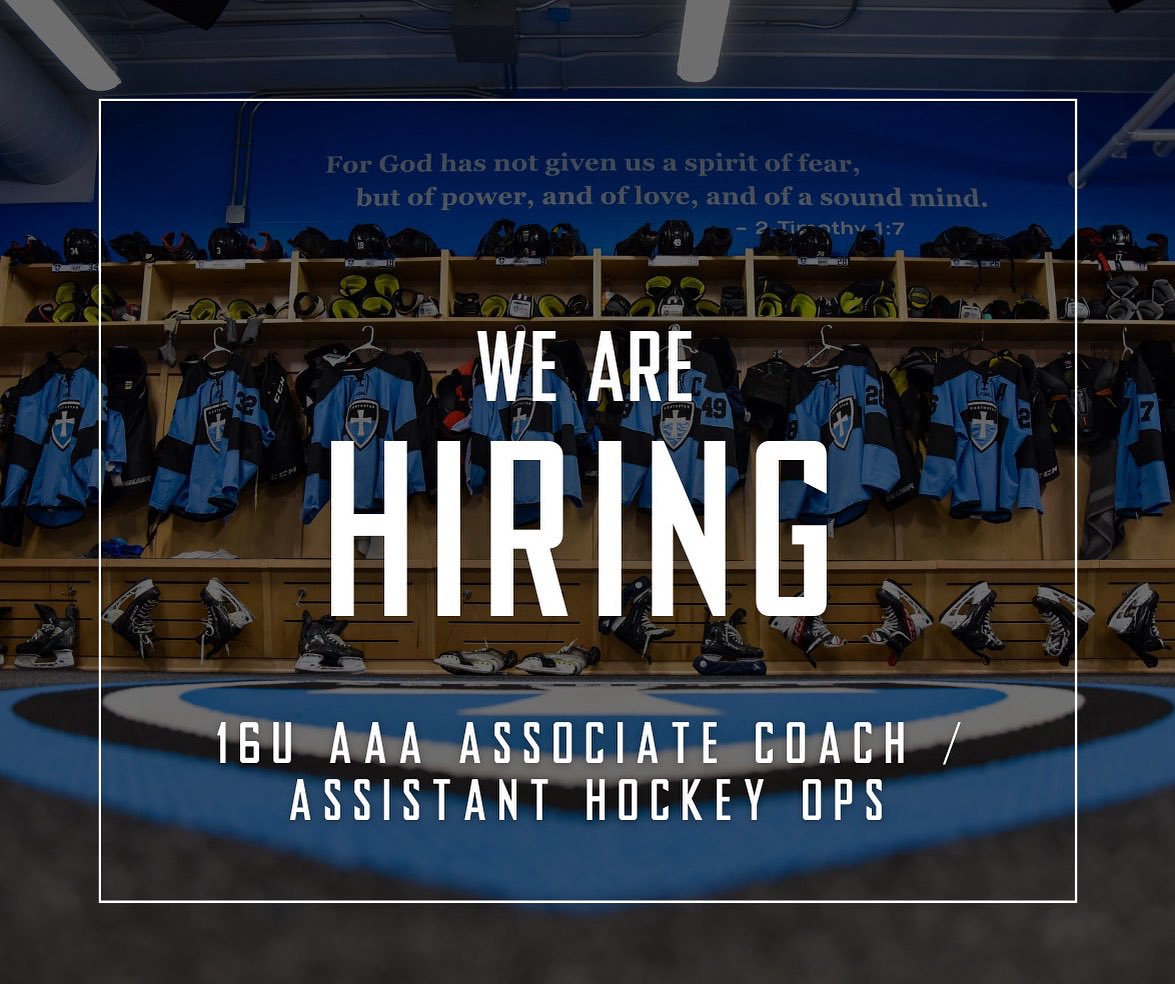 NCA_Knights's tweet photo. WE’RE HIRING: 16U Associate Coach &amp; Hockey Operations Assistant

We are seeking a passionate and driven individual to serve as the 16U Associate Coach and Assistant in Hockey Operations

Interested? Send us a DM to receive instructions on where to send your resume &amp; cover letter https://t.co/LU3Br0ZLSg
