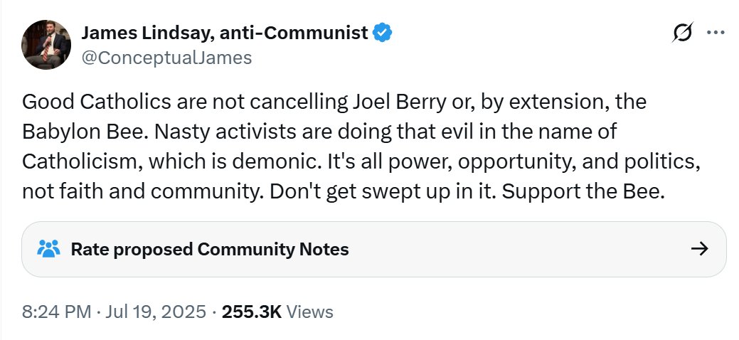 TheWorthyHouse's tweet image. It's not complicated. The odious James Lindsey loves the odious Joel Berry because they have a single joint goal--preventing the Effective Right from ever gaining power, and thus ensuring the Left continues to gain power. At a pace with which they feel comfortable, of course.