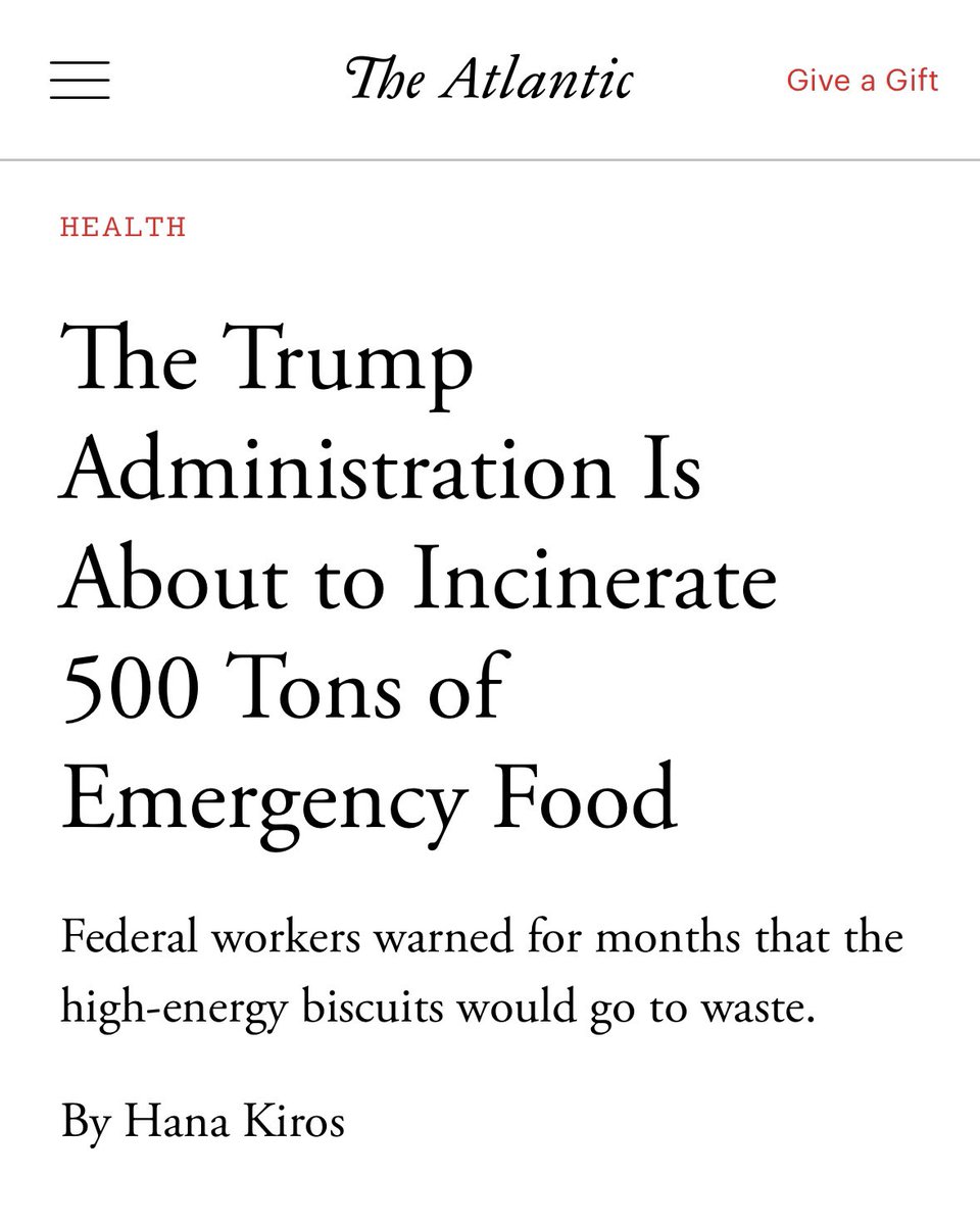 ChrisVanHollen's tweet image. While children are starving, the Trump Admin is literally setting food on fire — destroying 500 tons of US taxpayer-funded food that could feed 1.5 million starving children for a week.
Destroying the food alone will cost $130K. This is heartless cruelty, not efficiency.…