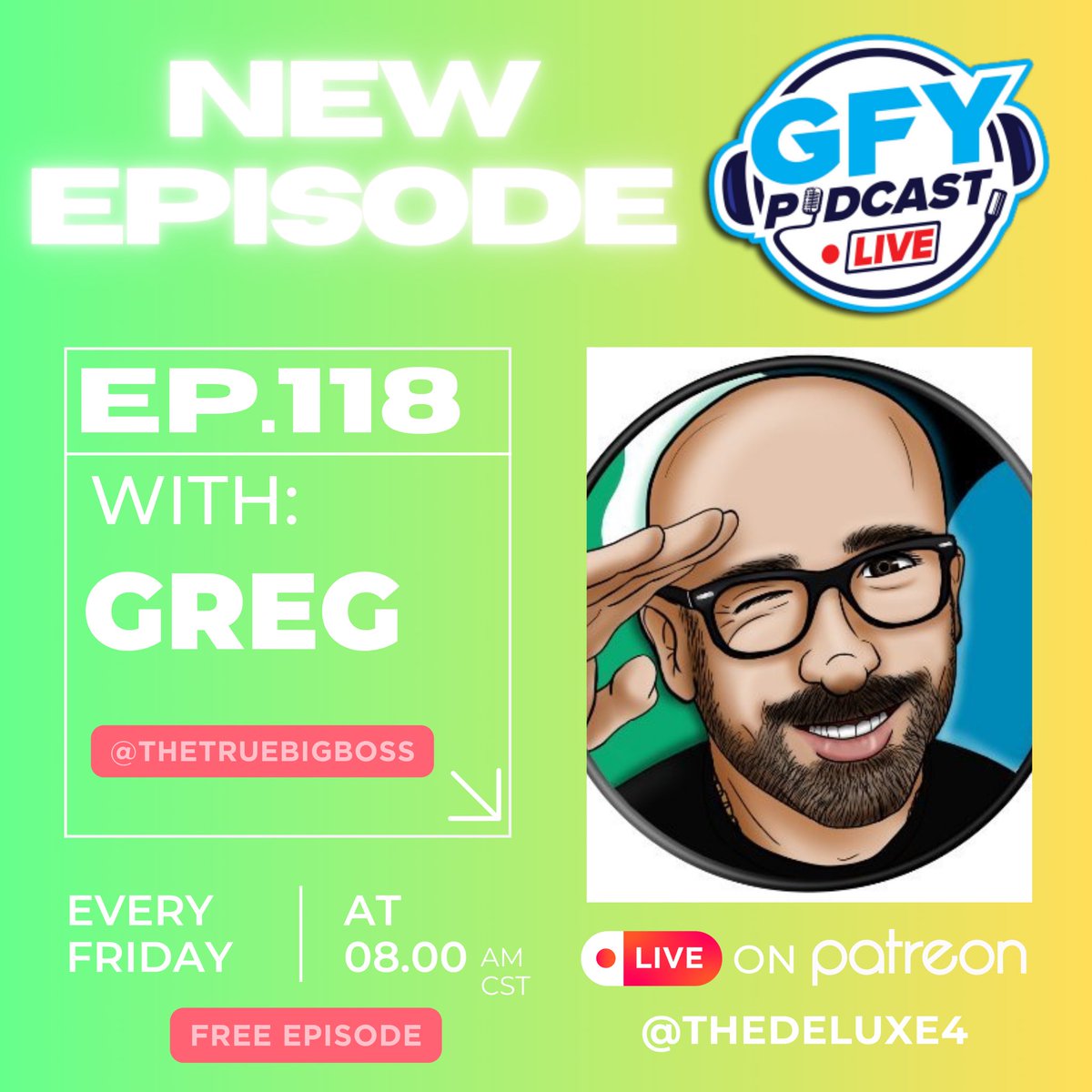 We welcome one of the most fun loving people in the world! Mr. <a href="/thetrueBigBoss/">Greg/MG4R</a> back to the podcast! patreon.com/c/TheDeluxe4  ❤️❤️❤️