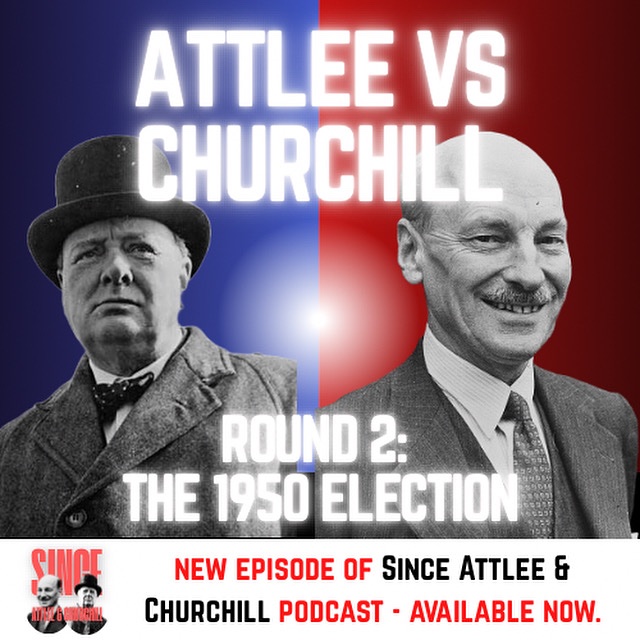 LeeDavidEvansUK's tweet image. 🚨 NEW PODCAST: The 1950 General Election
Part two of our series on the Attlee vs Churchill elections is now out.
@richardmarcj and I discuss 1950 - the referendum on what Attlee did as PM, and the chance for Churchill to reclaim power after defeat in 1945.
See next tweet.